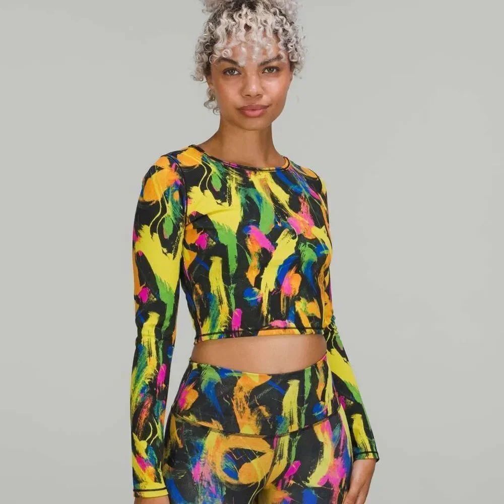 Lululemon Wunder Train Cropped Long Sleeve shirt